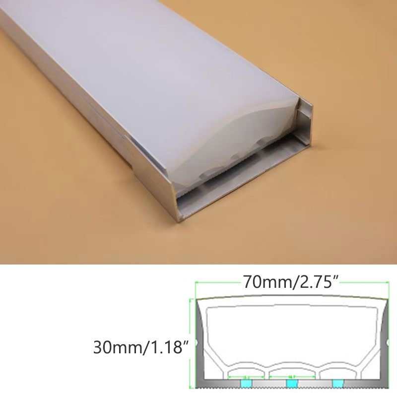 70*30mm Large Flexible Silicone Neon Housing Tube For 8mm Strip